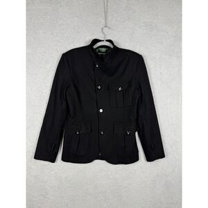 Comme des Garcons Homme Plus Evergreen Black Wool Military Blazer Jacket Japan S